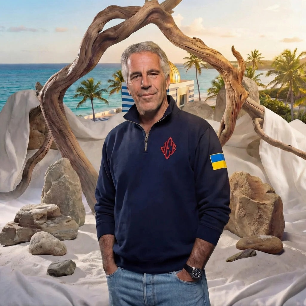 Кофта Джефри Эпштейна з українським флагом